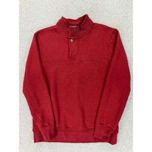 Orvis Signature Quarter Zip Midweight Pullover Sweater‎ (Men's Medium) Red